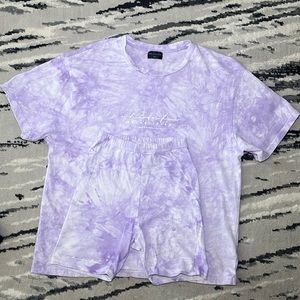TIGERMIST, XS TOP, XS SHORTS, TIE DYE PURPLE COLOR